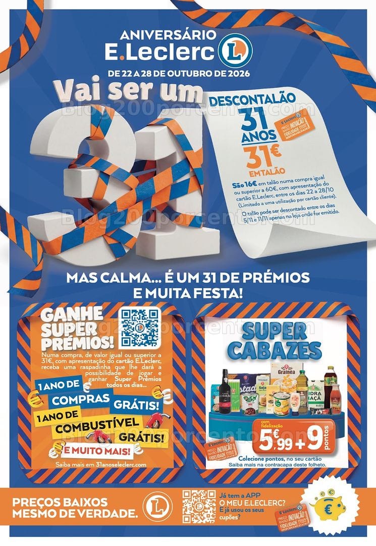 Antevisão Folheto E-LECLERC Promoções de 22 a 28 outubro