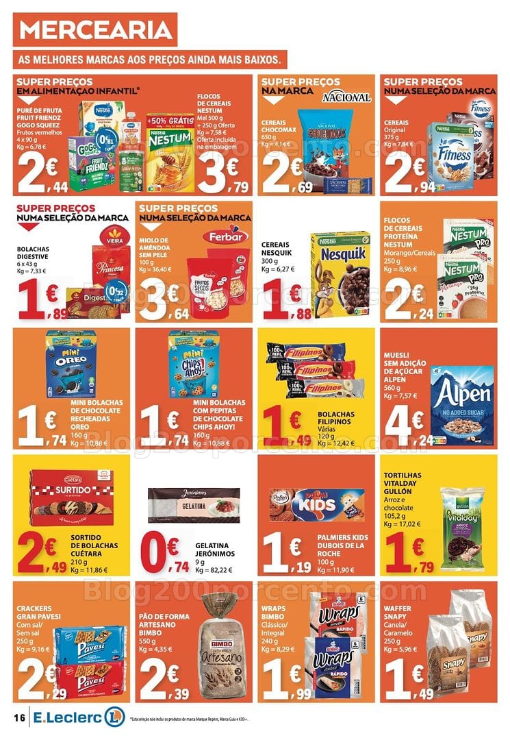 Antevisão Folheto E-LECLERC Promoções de 22 a 28 outubro