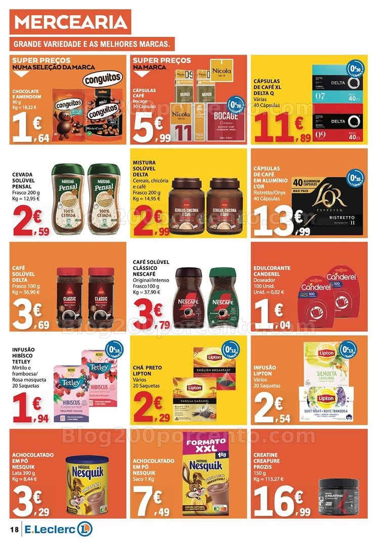 Antevisão Folheto E-LECLERC Promoções de 22 a 28 outubro