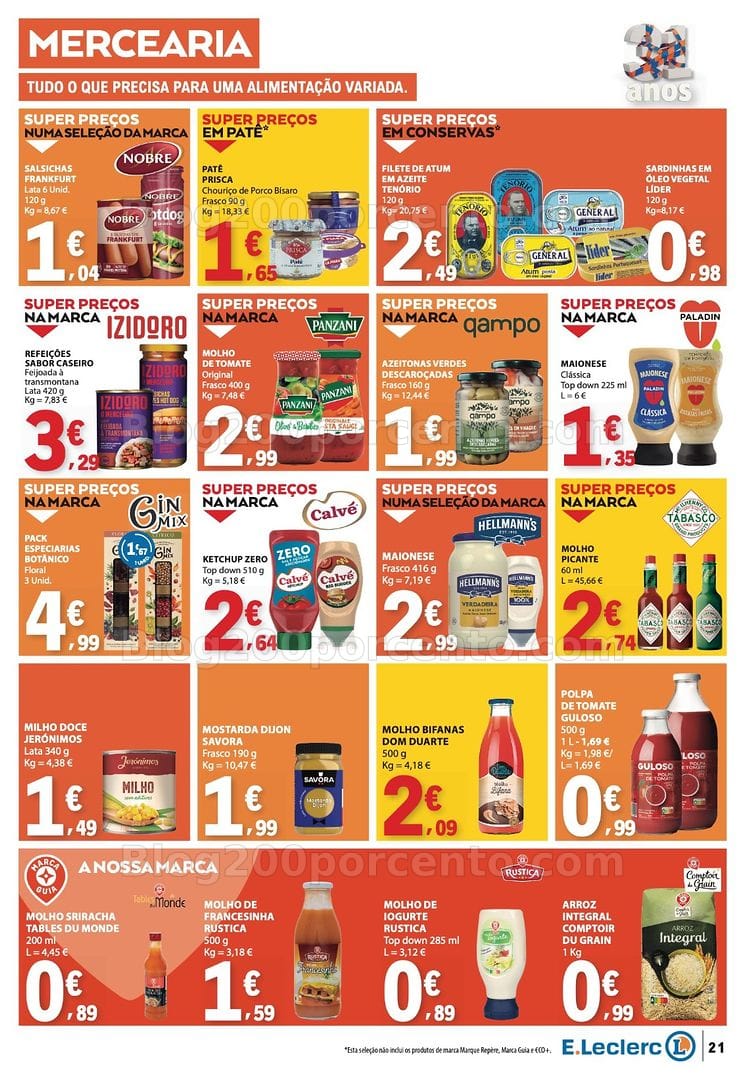 Antevisão Folheto E-LECLERC Promoções de 22 a 28 outubro