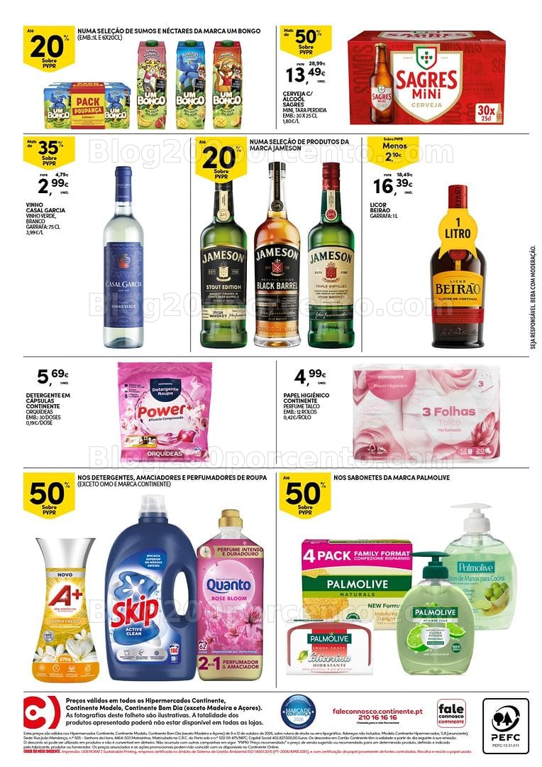 Antevisão Folheto CONTINENTE Promoções Fim de Semana - 9 a 12 outubro
