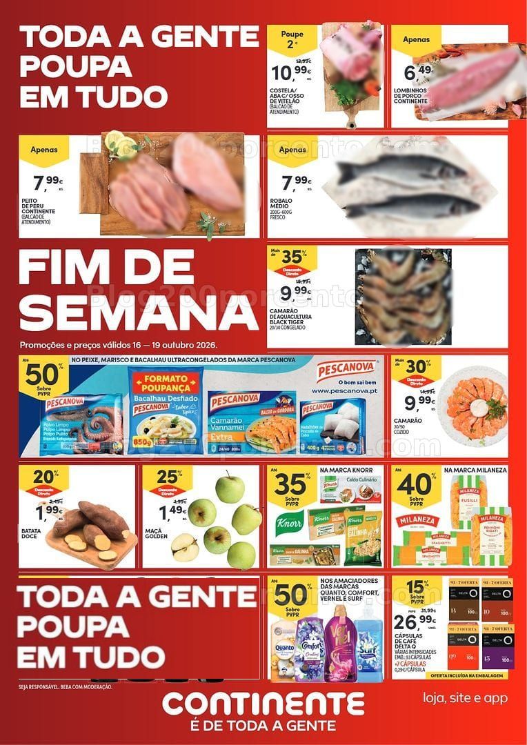 Antevisão Folheto CONTINENTE Promoções Fim de Semana - 16 a 19 outubro - Edição Digital