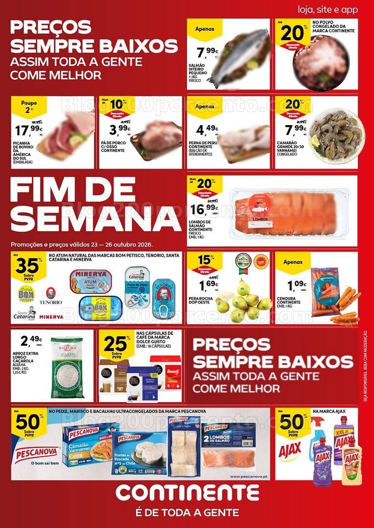 Antevisão Folheto CONTINENTE Promoções Fim de Semana - 23 a 26 outubro - Edição Digital