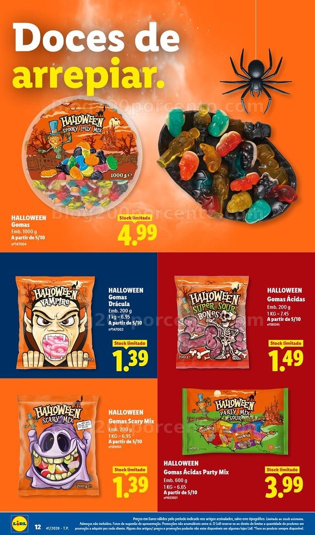 Antevisão Folheto LIDL Halloween Extra Promoções de 5 a 11 outubro