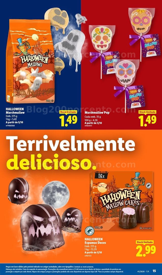 Antevisão Folheto LIDL Halloween Extra Promoções de 5 a 11 outubro