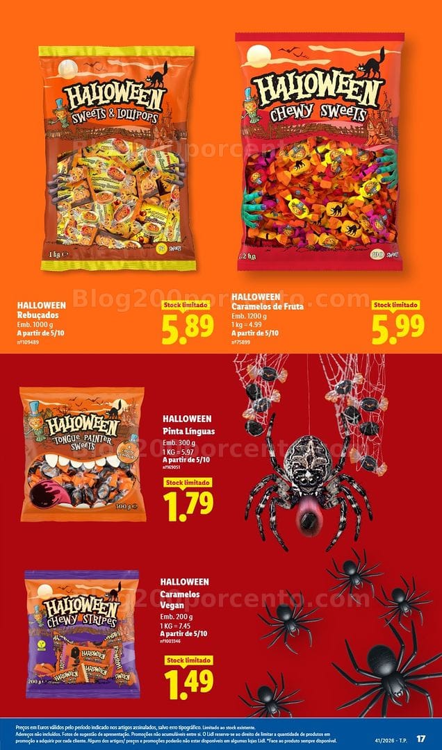 Antevisão Folheto LIDL Halloween Extra Promoções de 5 a 11 outubro
