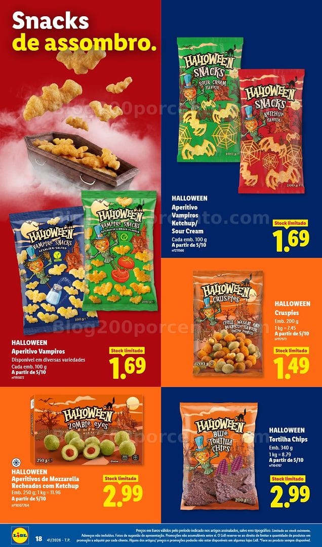 Antevisão Folheto LIDL Halloween Extra Promoções de 5 a 11 outubro