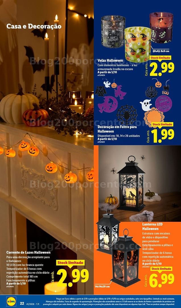 Antevisão Folheto LIDL Halloween Extra Promoções de 5 a 11 outubro
