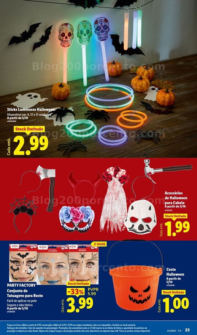 Antevisão Folheto LIDL Halloween Extra Promoções de 5 a 11 outubro