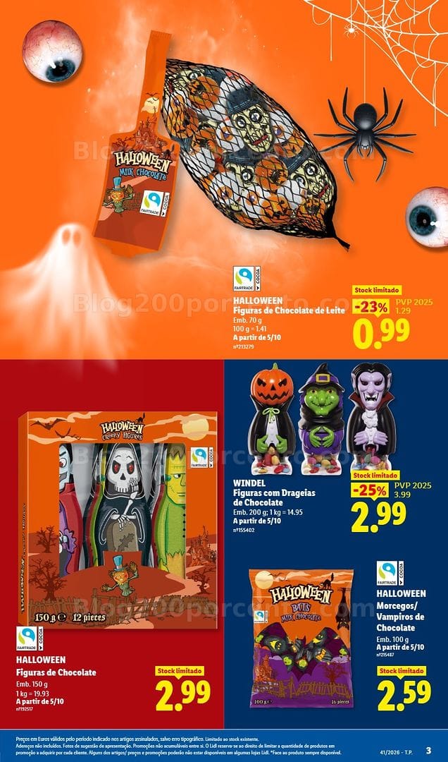 Antevisão Folheto LIDL Halloween Extra Promoções de 5 a 11 outubro
