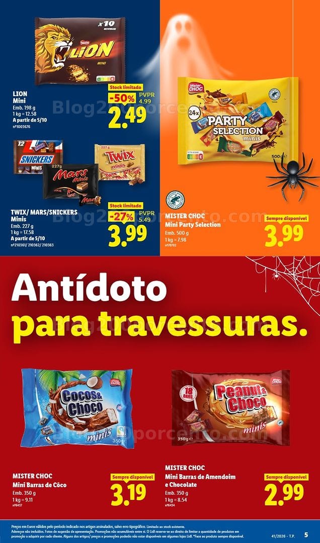 Antevisão Folheto LIDL Halloween Extra Promoções de 5 a 11 outubro