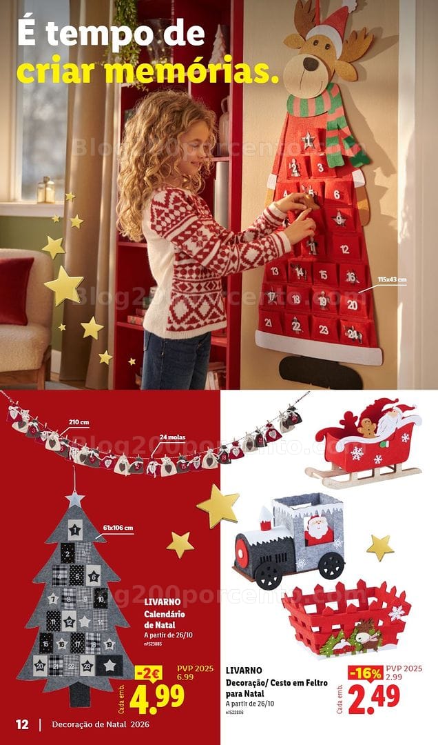 Antevisão Folheto LIDL Especial Decoração de Natal Promoções a partir de 26 outubro