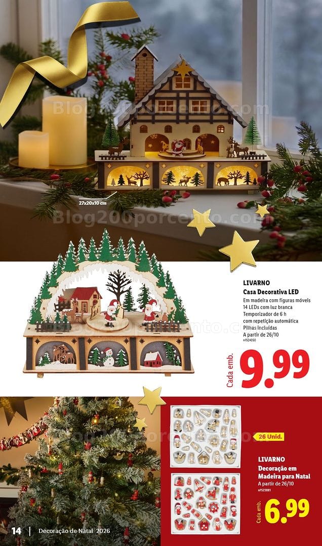 Antevisão Folheto LIDL Especial Decoração de Natal Promoções a partir de 26 outubro