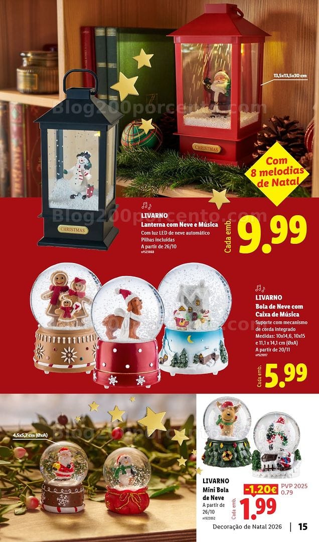 Antevisão Folheto LIDL Especial Decoração de Natal Promoções a partir de 26 outubro