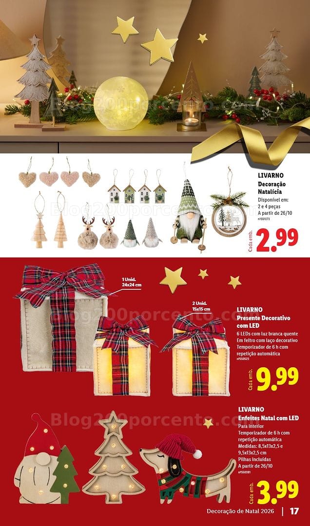 Antevisão Folheto LIDL Especial Decoração de Natal Promoções a partir de 26 outubro