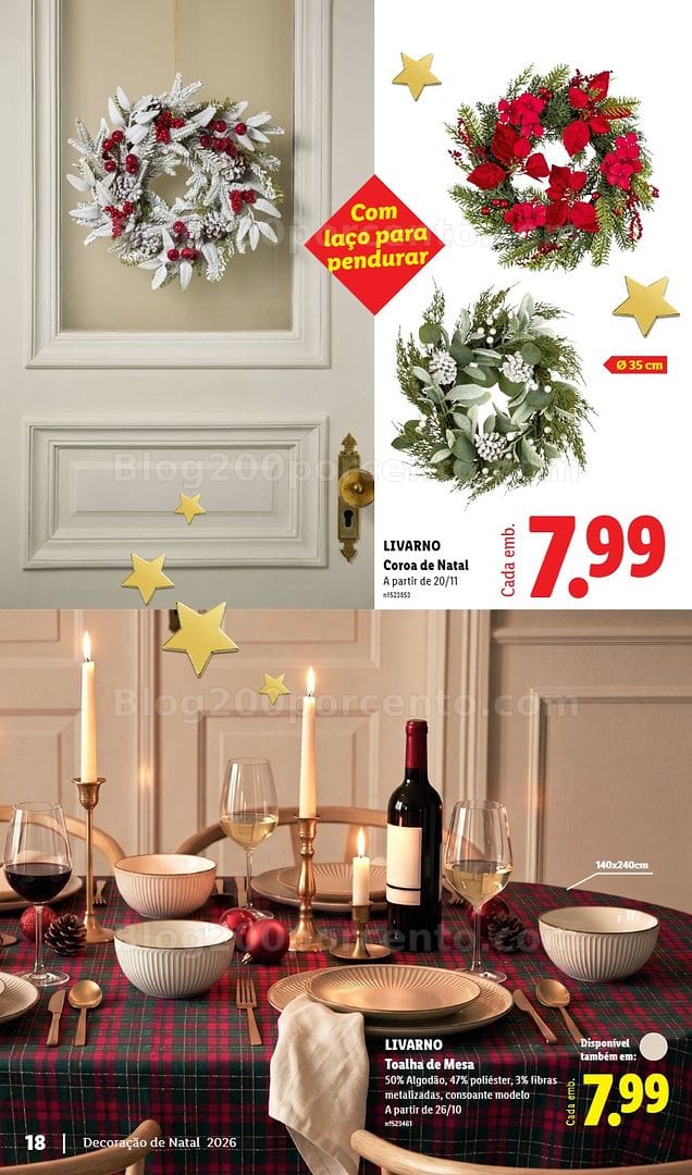 Antevisão Folheto LIDL Especial Decoração de Natal Promoções a partir de 26 outubro