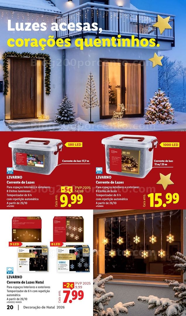 Antevisão Folheto LIDL Especial Decoração de Natal Promoções a partir de 26 outubro