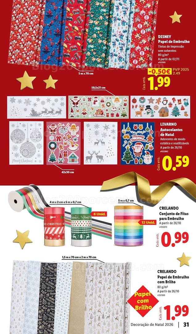 Antevisão Folheto LIDL Especial Decoração de Natal Promoções a partir de 26 outubro
