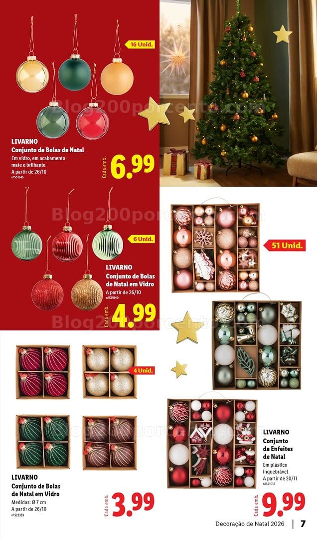 Antevisão Folheto LIDL Especial Decoração de Natal Promoções a partir de 26 outubro