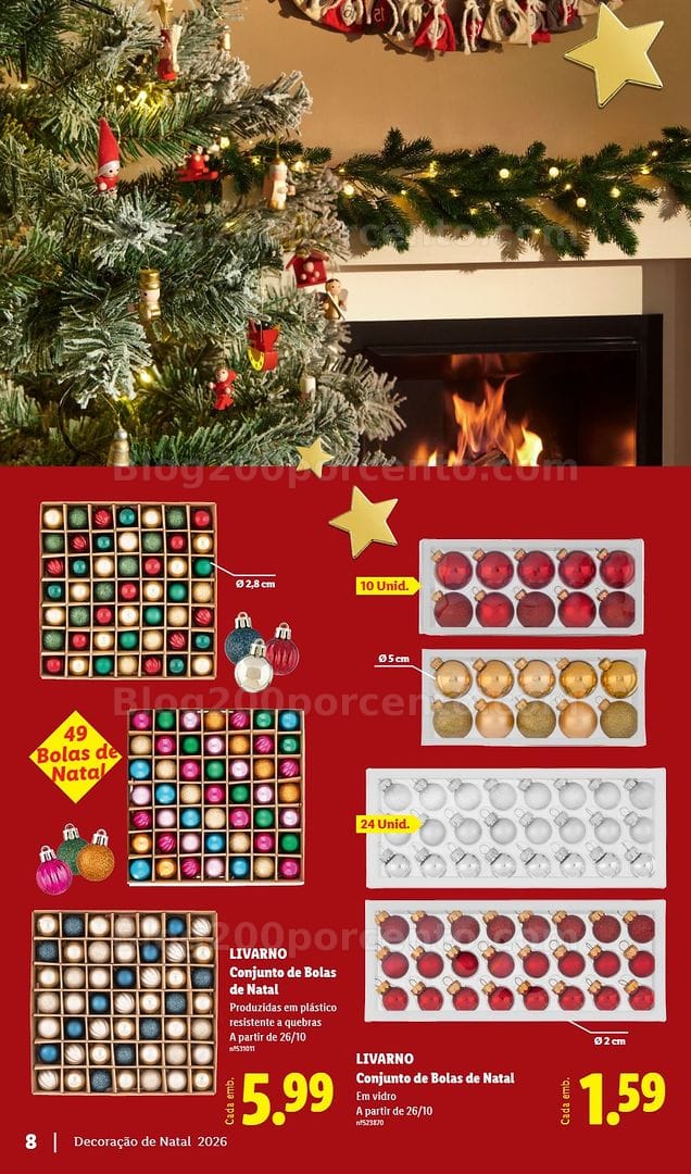 Antevisão Folheto LIDL Especial Decoração de Natal Promoções a partir de 26 outubro