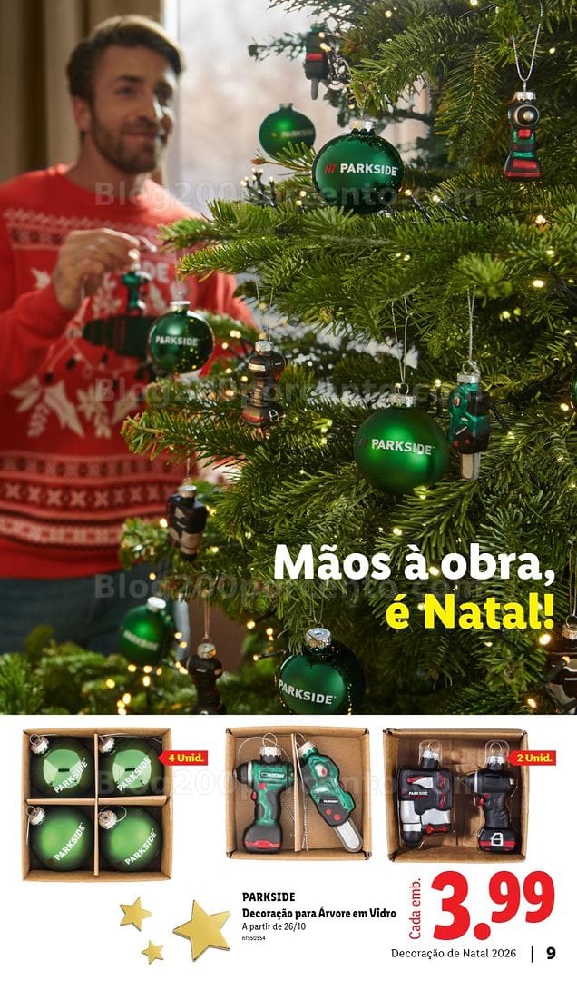 Antevisão Folheto LIDL Especial Decoração de Natal Promoções a partir de 26 outubro
