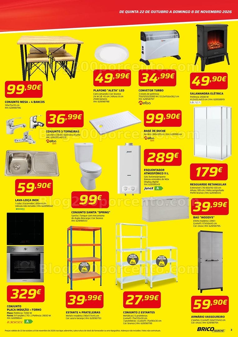 Antevisão Folheto BRICOMARCHÉ Mega Imperdíveis Promoções de 22 outubro a 8 novembro