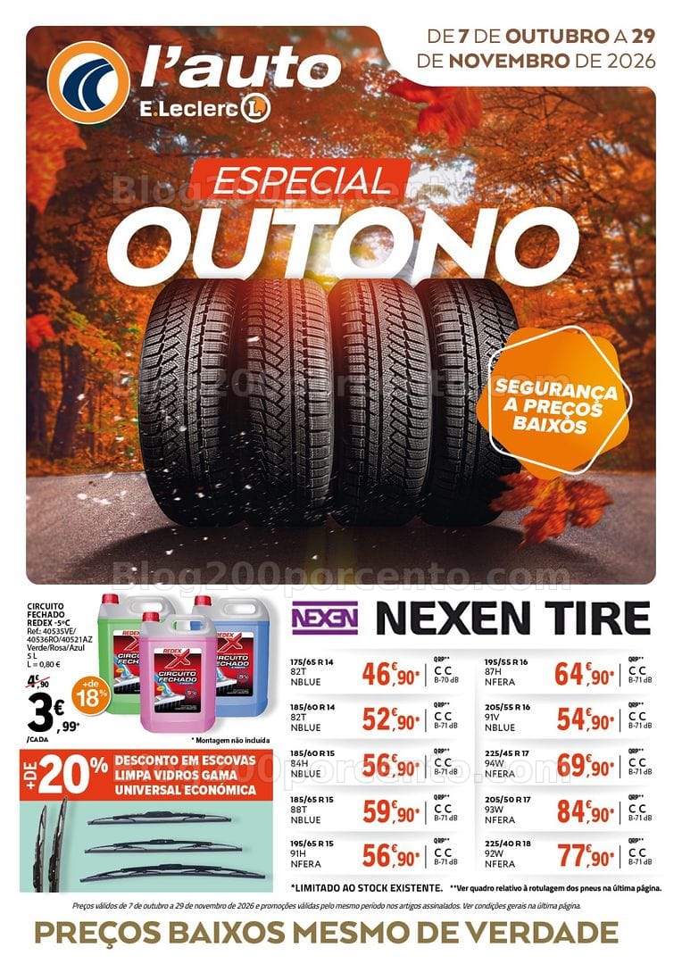 Antevisão Folheto E-LECLERC Auto Promoções de 7 outubro a 29 novembro