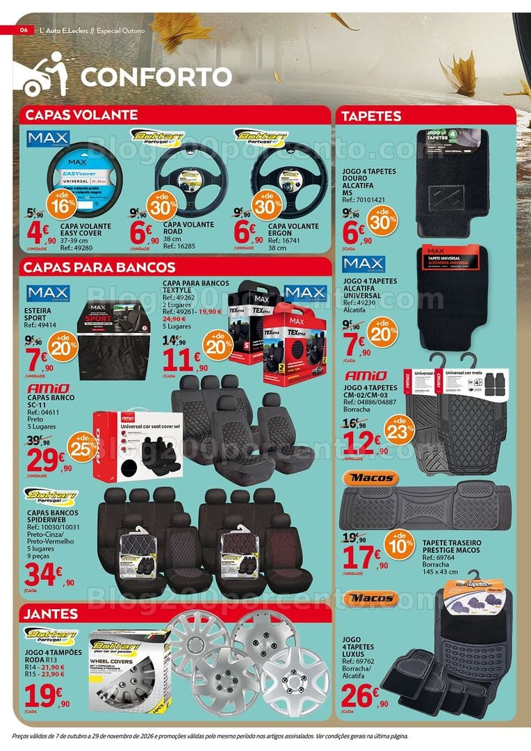 Antevisão Folheto E-LECLERC Auto Promoções de 7 outubro a 29 novembro