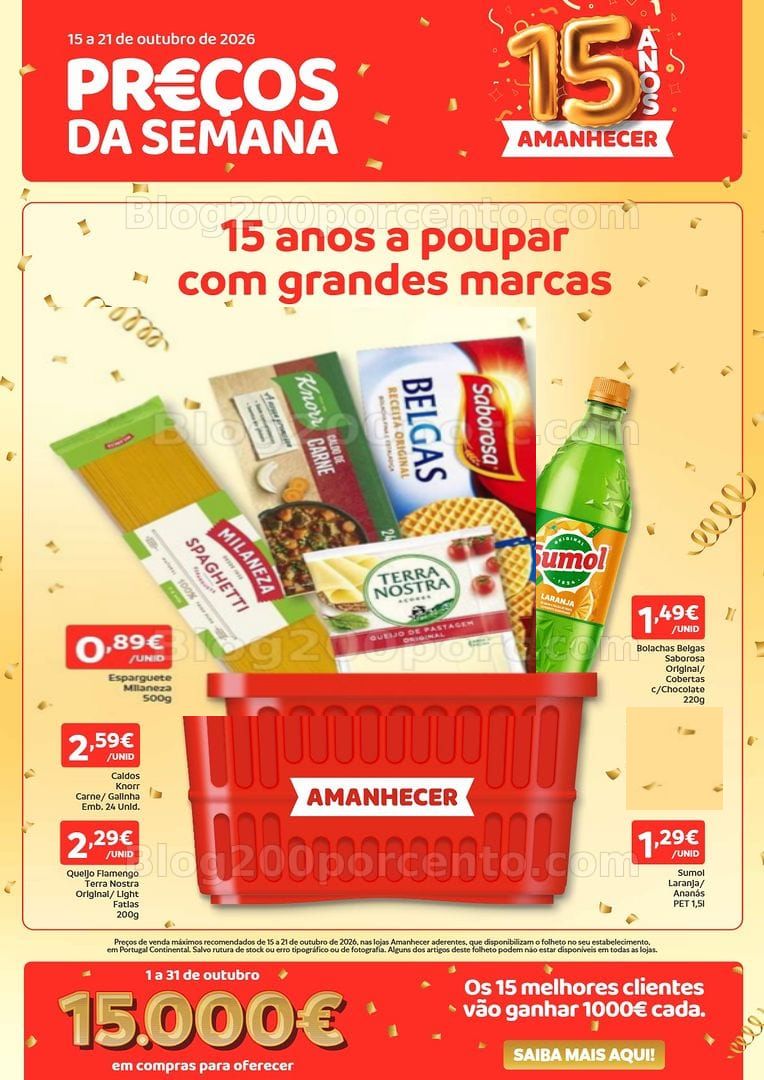 Antevisão Folheto AMANHECER Promoções de 15 a 21 outubro