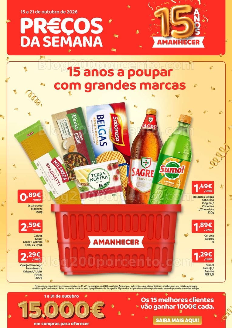 Antevisão Folheto AMANHECER Promoções de 15 a 21 outubro