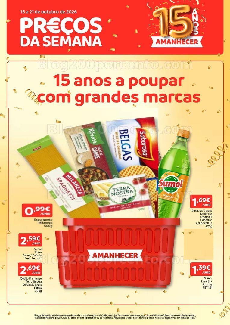 Antevisão Folheto AMANHCER Madeira Promoções de 15 a 21 outubro
