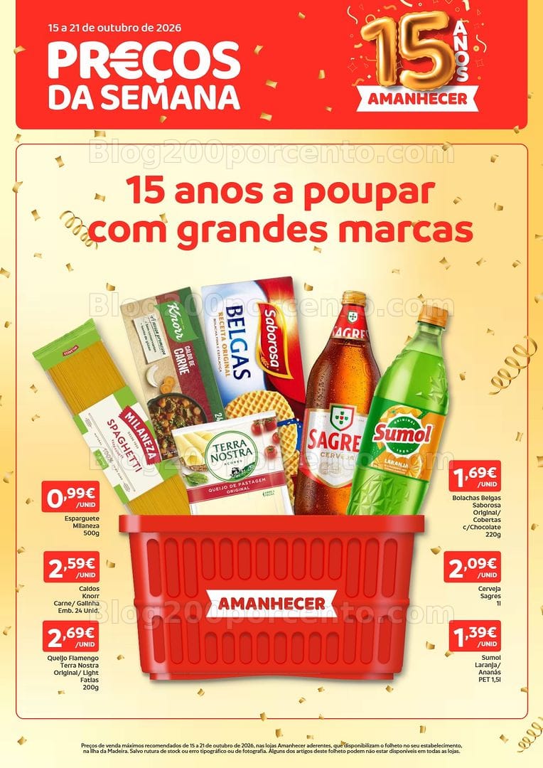 Antevisão Folheto AMANHCER Madeira Promoções de 15 a 21 outubro