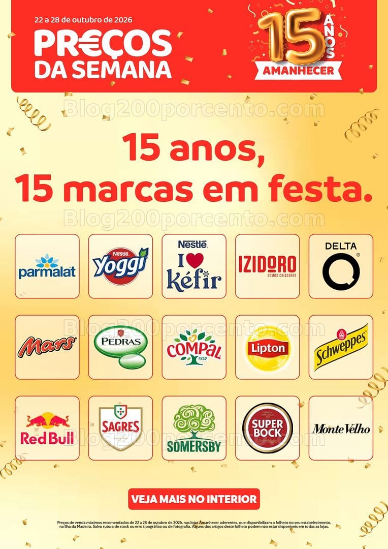 Antevisão Folheto AMANHECER Madeira Promoções de 22 a 28 outubro
