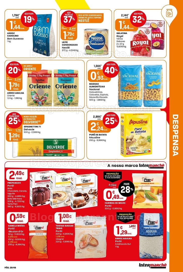 Antevisão Folheto INTERMARCHÉ Super Promoções de 29 outubro a 4 novembro
