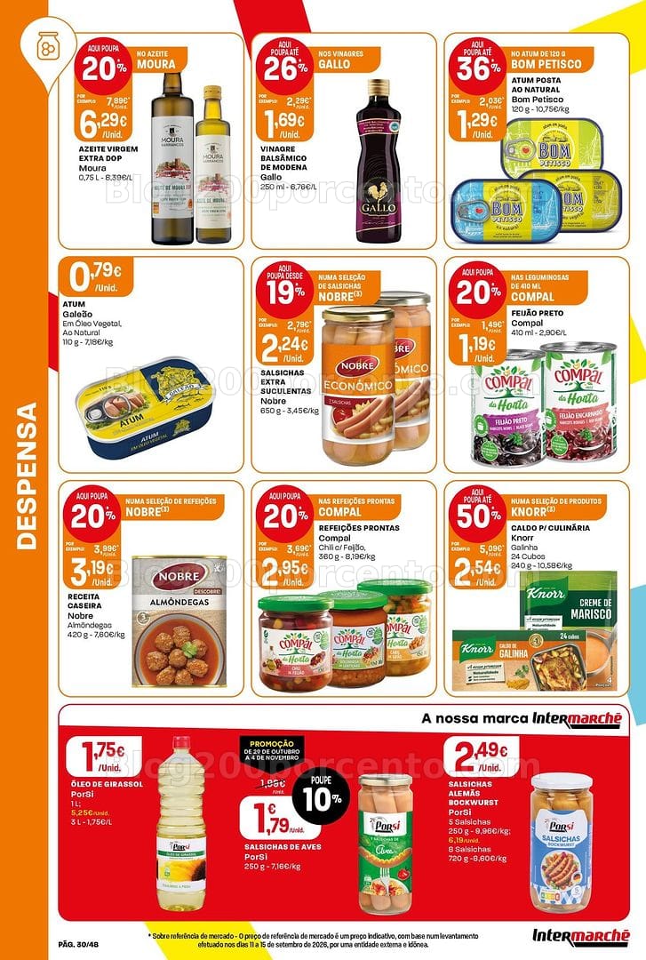 Antevisão Folheto INTERMARCHÉ Super Promoções de 29 outubro a 4 novembro