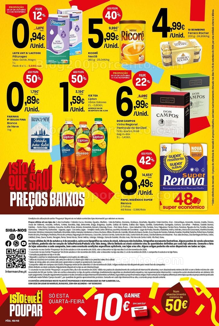 Antevisão Folheto INTERMARCHÉ Super Promoções de 29 outubro a 4 novembro