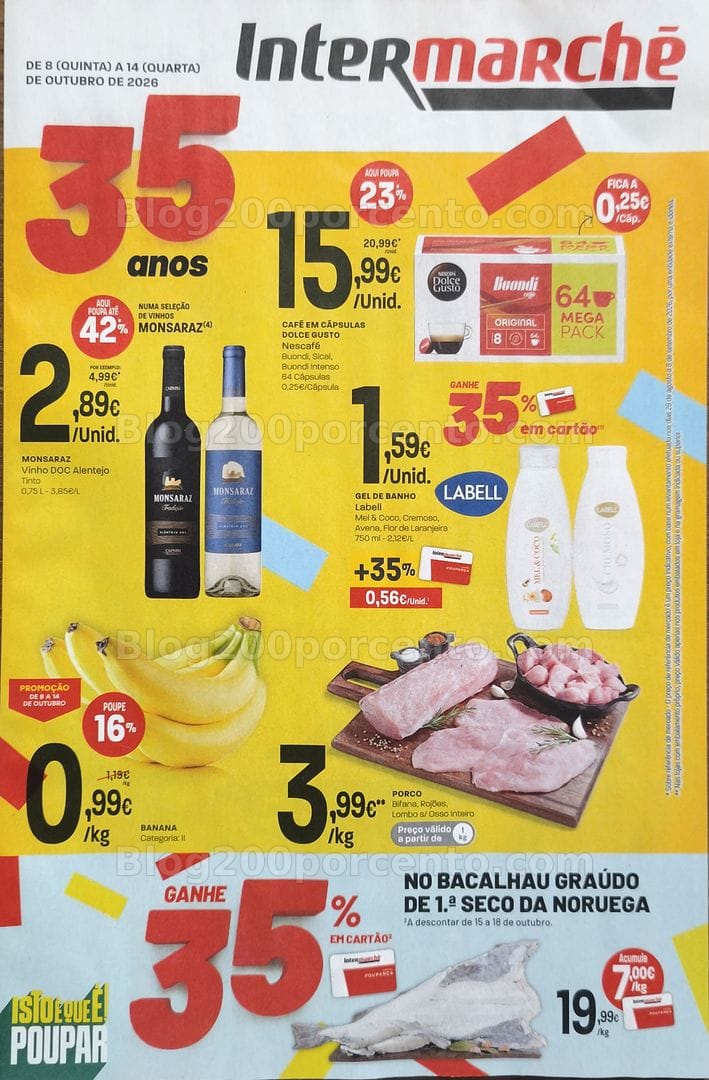 Antevisão Folheto INTERMARCHÉ Promoções de 8 a 14 outubro