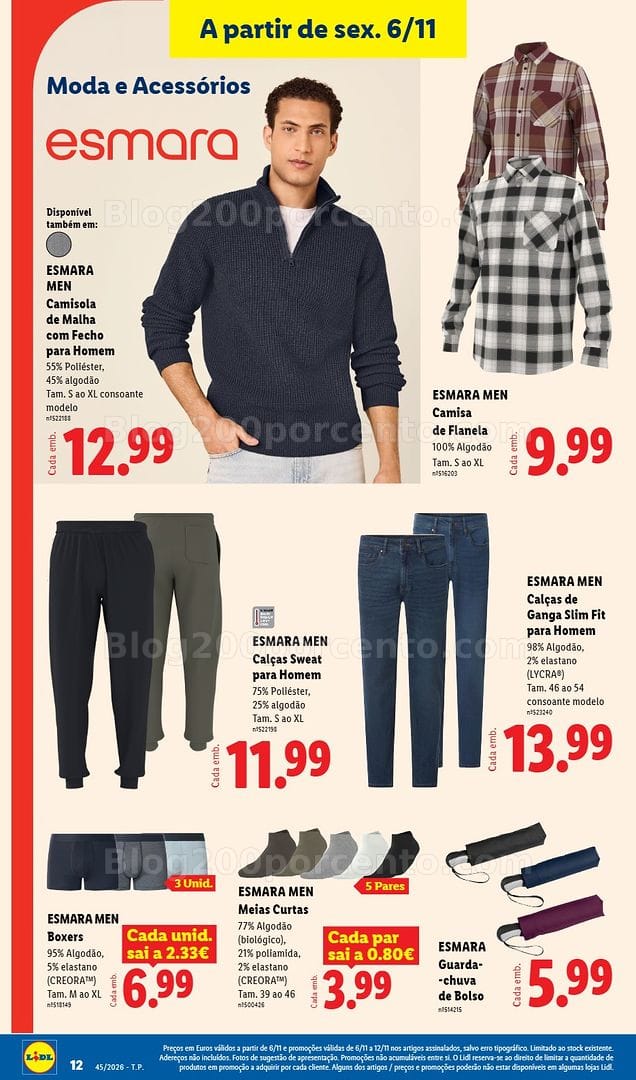 Antevisão Folheto LIDL Promoções Fim de Semana - 6 a 8 novembro