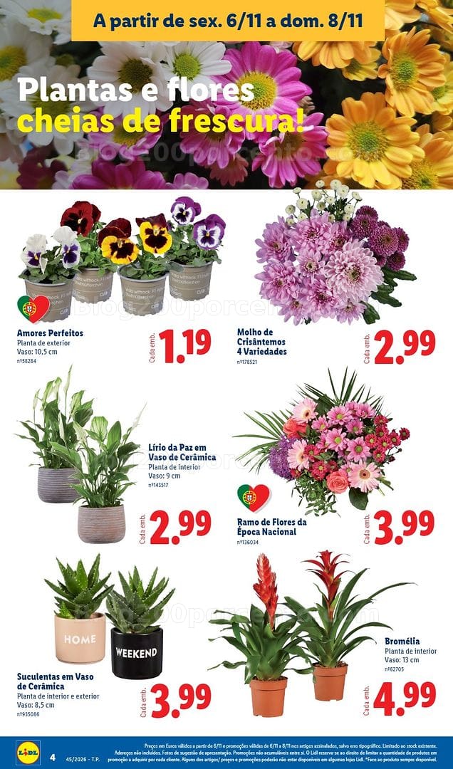 Antevisão Folheto LIDL Promoções Fim de Semana - 6 a 8 novembro