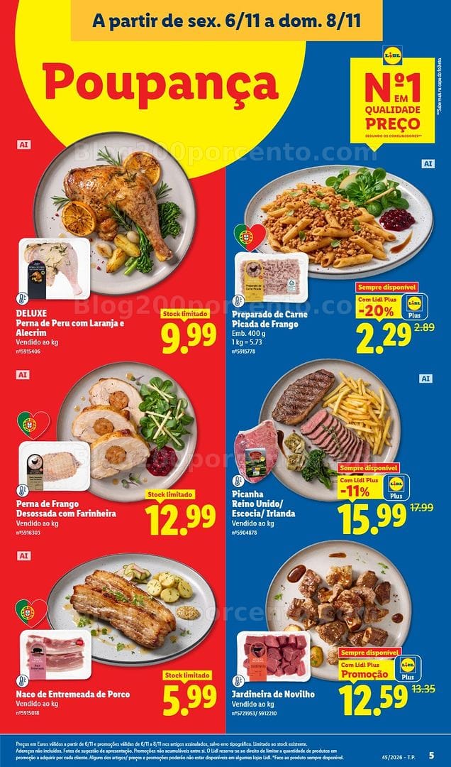 Antevisão Folheto LIDL Promoções Fim de Semana - 6 a 8 novembro