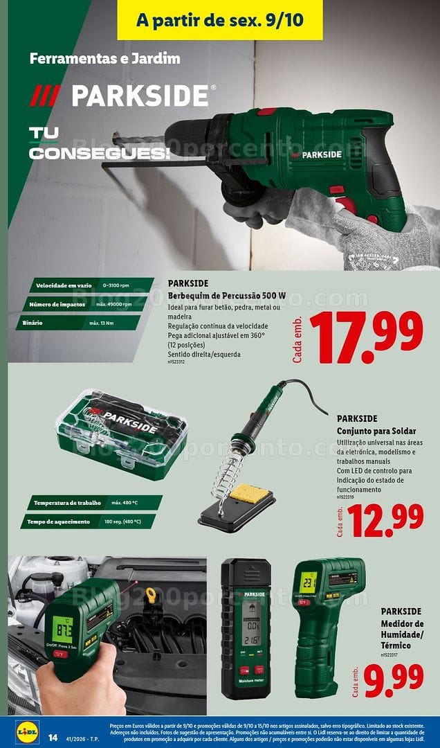 Antevisão Folheto LIDL Promoções Fim de Semana - 9 a 15 outubro