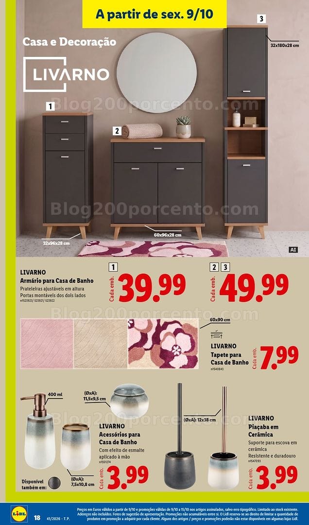 Antevisão Folheto LIDL Promoções Fim de Semana - 9 a 15 outubro