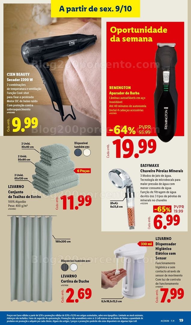 Antevisão Folheto LIDL Bazar Promoções de 9 a 15 outubro