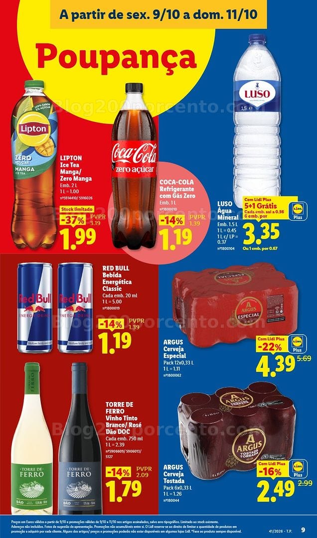 Antevisão Folheto LIDL Promoções Fim de Semana - 9 a 15 outubro