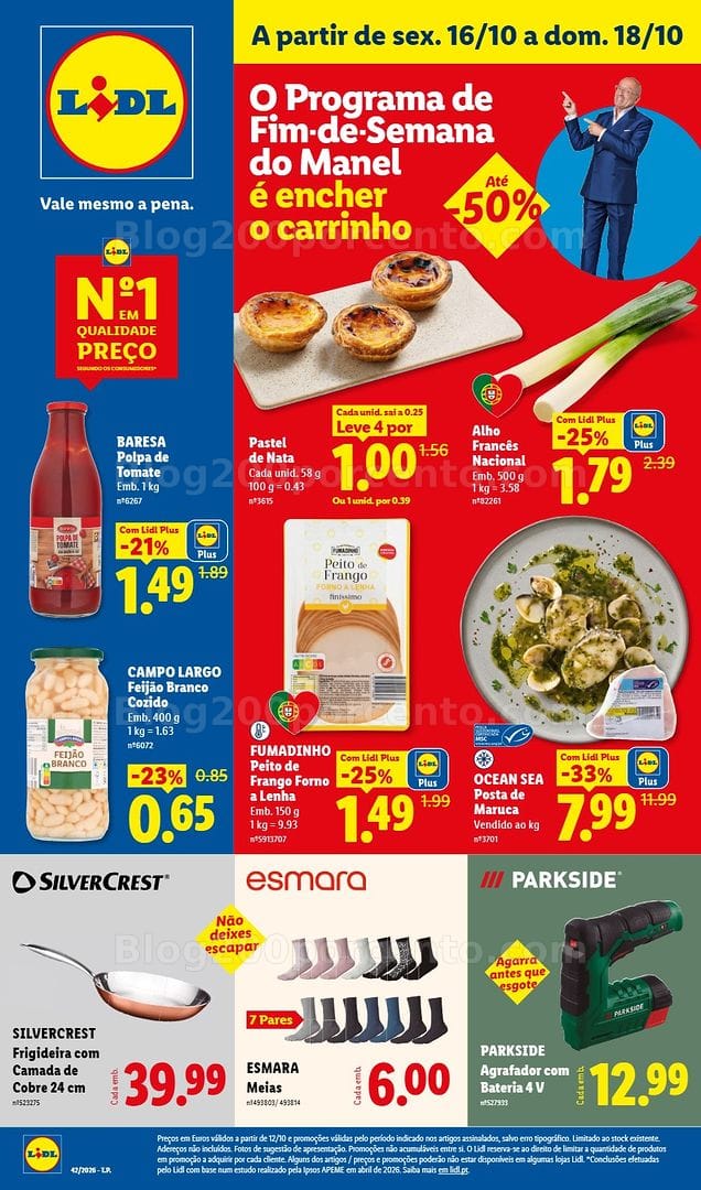Antevisão Folheto LIDL Promoções Fim de Semana - 16 a 18 outubro - Edição Digital