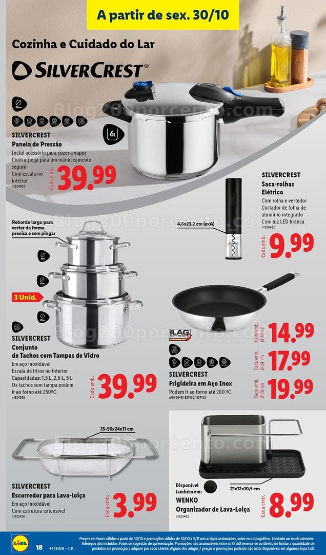 Antevisão Folheto LIDL Fim de Semana Promoções de 30 outubro a 1 novembro