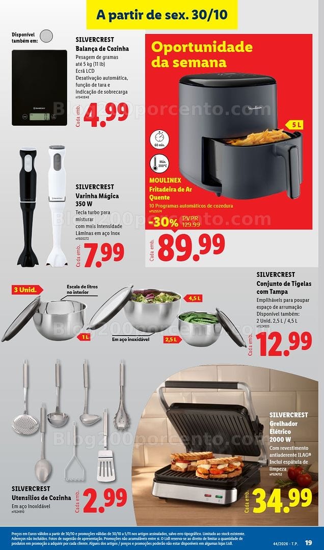 Antevisão Folheto LIDL Fim de Semana Promoções de 30 outubro a 1 novembro