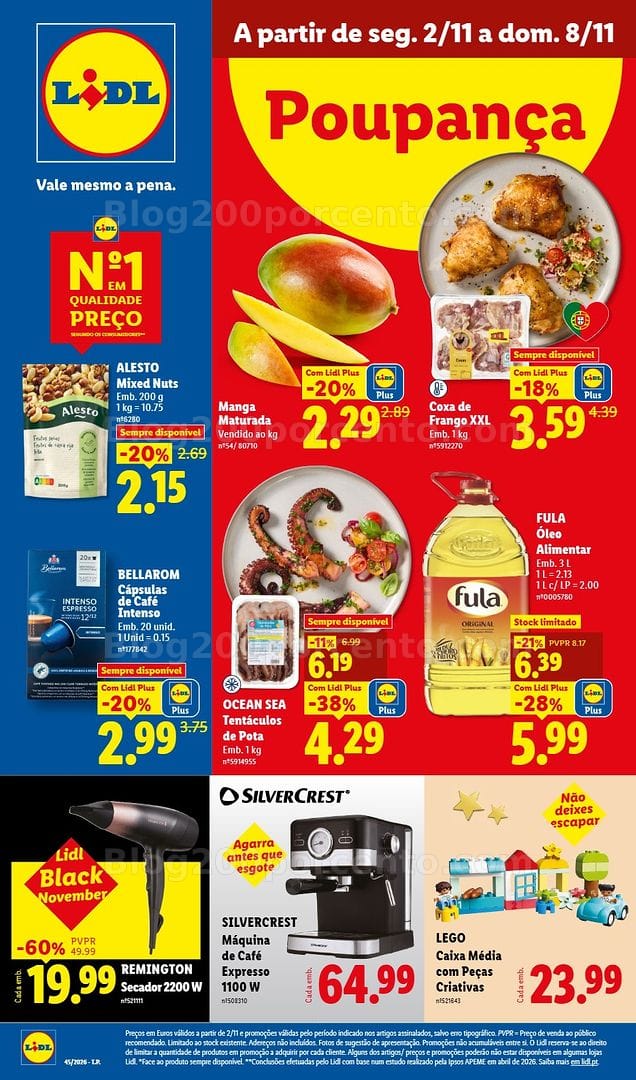 Antevisão Folheto LIDL Promoções de 2 a 8 novembro