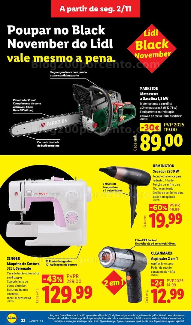 Antevisão Folheto LIDL Bazar + Black Friday Promoções de 2 a 8 novembro
