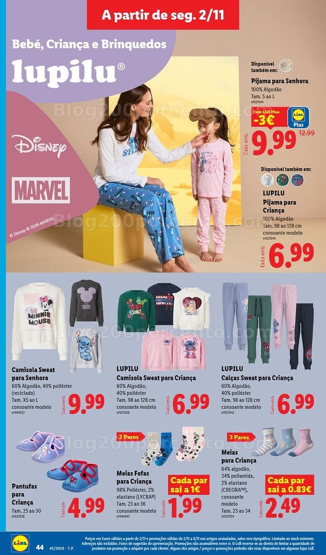 Antevisão Folheto LIDL Bebé, Criança e Brinquedos Promoções de 2 a 8 novembro